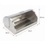 VAMA SS Rectangle Bread Box with Transparent Front Cover — view 2