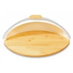 VAMA Wooden Oval Shaped Bread Box with Transparent Front Cover — view 1