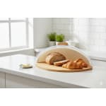 VAMA Wooden Oval Shaped Bread Box with Transparent Front Cover — view 3