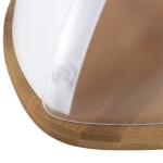VAMA Wooden Oval Shaped Bread Box with Transparent Front Cover — view 5