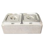 Foam Based Insulation Barrel - Rectangle | 2 Compartments (2 GN Pans of 1/2 150mm - 8.5L/Pan) — view 5