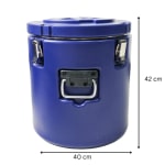 Plastic Insulation Barrel Hot/Cold - Round | With Tap | Blue — view 2