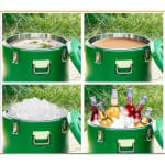 Plastic Insulation Barrel Hot/Cold - Round | Without Tap | Green — view 3