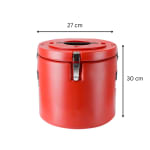 Plastic Insulation Barrel Hot/Cold - Round | Without Tap | Red — view 2