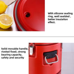 Plastic Insulation Barrel Hot/Cold - Round | Without Tap | Red — view 5