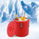 Plastic Insulation Barrel Hot/Cold - Round | Without Tap | Red — view 3