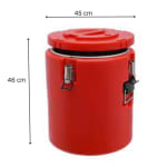 Plastic Insulation Barrel Hot/Cold - Round | Without Tap | Red — view 2