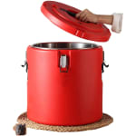 Plastic Insulation Barrel Hot/Cold - Round | Without Tap | Red — view 5