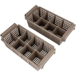 Plastic Rectangle Cutlery Caddy - 8 Compartments — view 6