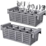 Plastic Rectangle Cutlery Caddy - 8 Compartments — view 4