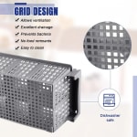 Plastic Rectangle Cutlery Caddy - 8 Compartments — view 7