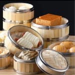 Wooden Dimsum Basket - 1 Layer with SS Border — view 4