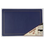Premium Leather Type Table Mats with Golden Border - (Quantity: 6pcs) — view 1