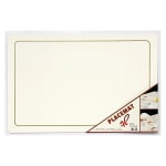 Premium Leather Type Table Mats with Golden Border - (Quantity: 6pcs) — view 1