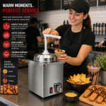 Electric SS Choco/Cheese Warmer with Plastic Pump Dispenser — view 3