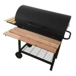 MS Cylindrical Heavy Barbeque Grill with 2 Wooden Planks — view 6