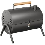 MS Portable Cylindrical Shaped Barbeqe Grill - Black — view 1