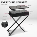 MS Rectangle Barbeque Grill with Foldable X-Shaped Stand (Grill Area: 30x80cm - Big) — view 4
