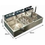 Electric 3 In 1 Deep Fryer + Noodle Boiler + Donut Maker (8L + 8L + 8L) — view 2