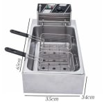 Electric Deep Fryer 16L Single Head - Vertical Compartment — view 2