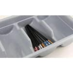 Plastic Rectangle Cutlery Holder Rack 4 Compartments — view 2