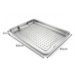 SS Perforated Baking Tray with Side Ears - 60x40cm — view 2