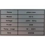 Electric Pizza Oven 1 Deck 1 Tray with Stone - HS1S (Stone Size: 16x16 inch.) — view 6