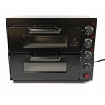 Electric Premium Black Body Pizza Oven with Stone - HS2S Double (Stone Size: 16x16 inch.) — view 1