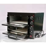 Electric Premium Black Body Pizza Oven with Stone - HS2S Double (Stone Size: 16x16 inch.) — view 7