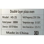 Electric Premium Black Body Pizza Oven with Stone - HS2S Double (Stone Size: 16x16 inch.) — view 9