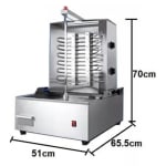 Electric Shawarma Machine 2 Burner with Auto Rotating Rod — view 2