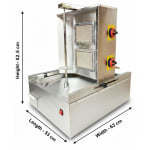 Gas Shawarma Machine 2 Burner with Auto Rotating Rod — view 2