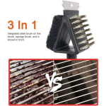 Black BBQ Grilll Triangle 2 Sided Brush Medium 36cm — view 6