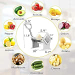 Aluminium Wall Mounted French Fries Cutter with Multiple Blade Attachments — view 2