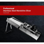 SS Super Heavy Mandoline Slicer for Slicing Vegetables with 3 Blades & 1 Plastic Container — view 7