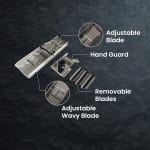 SS Super Heavy Mandoline Slicer for Slicing Vegetables with 3 Blades & 1 Plastic Container — view 8