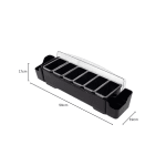Plastic Condiment/Spice/Masala Box with Lid Heavy - 8 Compartments — view 2