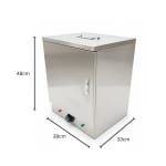 SS 2 Layer Electric Hot Box Cabinet for Food Warmer Trolley — view 2