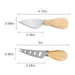 Wooden Handle Cheese Carving Knives 4PP — view 3