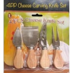 Wooden Handle Cheese Carving Knives 4PP — view 7