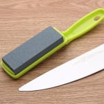 Heavy Knife Sharpening Stone with Casing + Green Handle — view 7