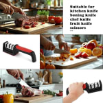 SS Knife Sharpener 3 Slot with Plastic Handle — view 4