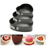 Heart Teflon Coated Cake Mould 3pc/set with 7cm Depth - 20,22,24cm Long — view 3