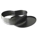 Heart Teflon Coated Cake Mould 3pc/set with 7cm Depth - 20,22,24cm Long — view 8
