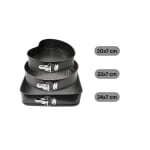 Mix Teflon Coated Cake Mould 3pc/set with 7cm Depth - 20,22,24cm — view 2