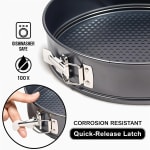 Round Teflon Coated Cake Mould 3pc/set with 7cm Depth - 18,20,22cm Wide — view 5