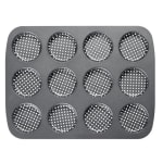 Round 12 Small Slots Teflon Coated Perforated Muffin Mould (Slot Size: 5.5x2cm) — view 7