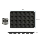 Round 24 Big Slots Teflon Coated Muffin Mould (Slot Size: 5x2cm) — view 2