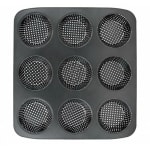 Round 9 Big Slots Teflon Coated Perforated Muffin Mould (Slot Size: 8x3cm) — view 7
