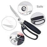 Black Handle Curved Kitchen Scissor — view 9